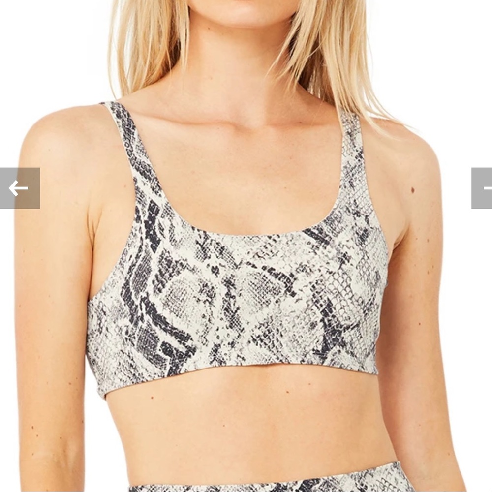 Alo Snakeskin Print Sports Bra | Size XS